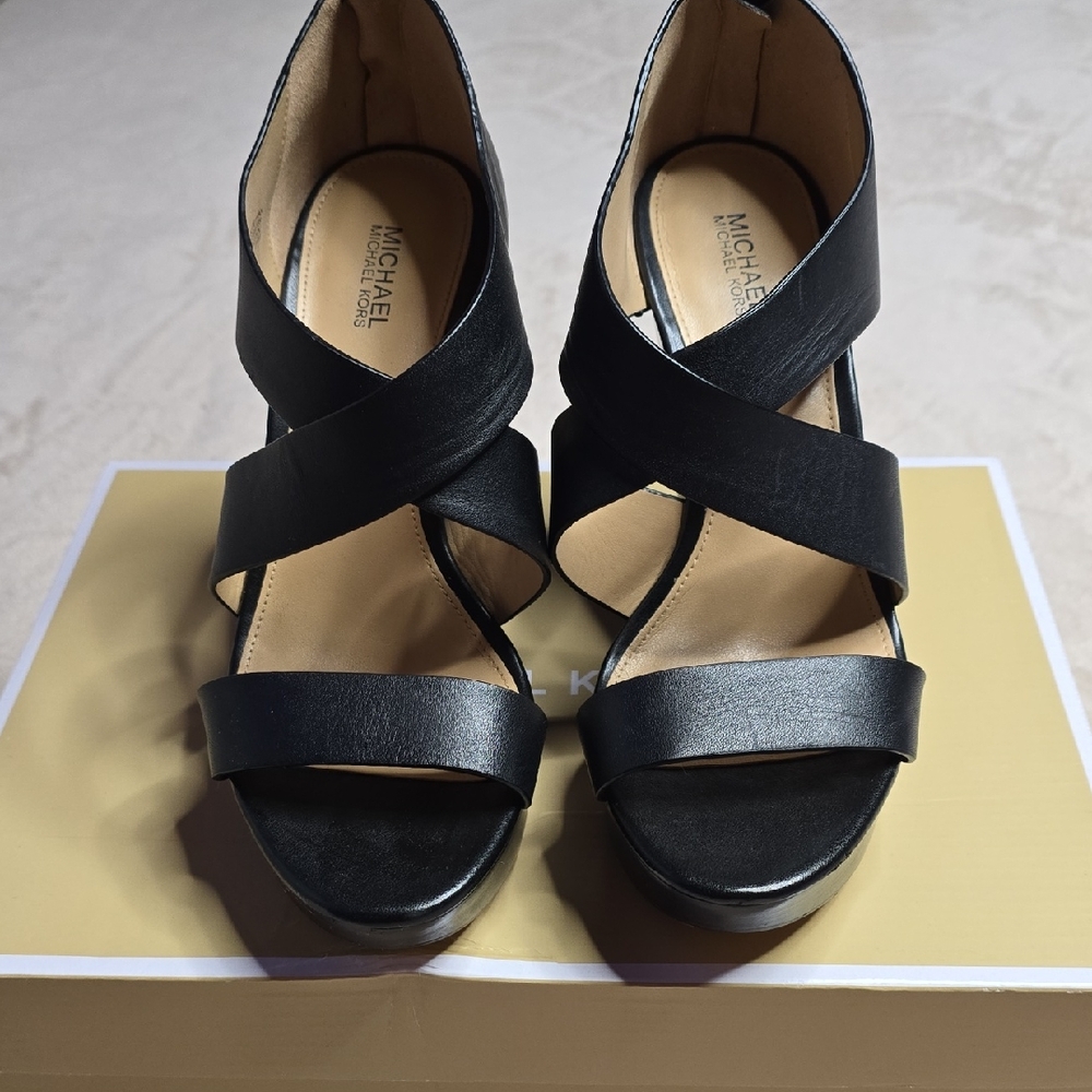Michael Kors Black Strappy Heels